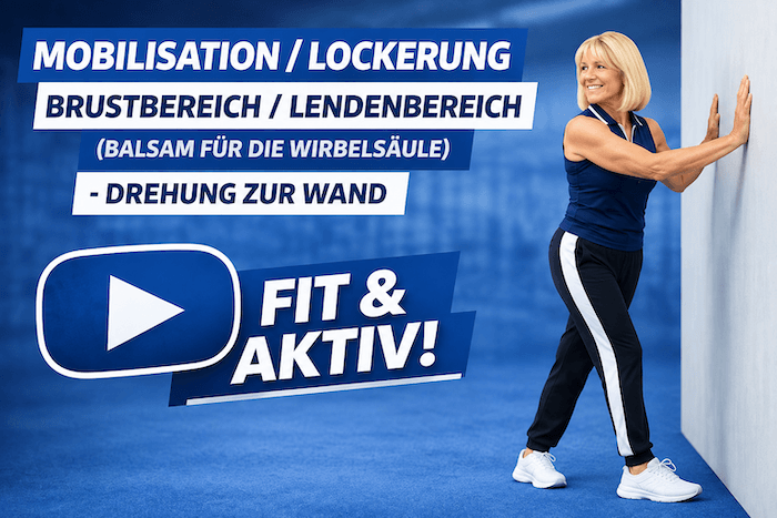 Mobilisation / Lockerung Brustbereich / Lendenbereich (Balsam für die Wirbelsäule) - Drehung zur Wand